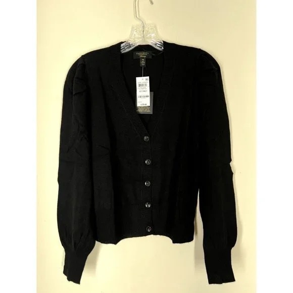 Charter Club Women's Cashmere Balloon Sleeve Cardigan Sweater - Picture 2 of 3